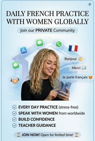 Practice French every day in our free WhatsApp community